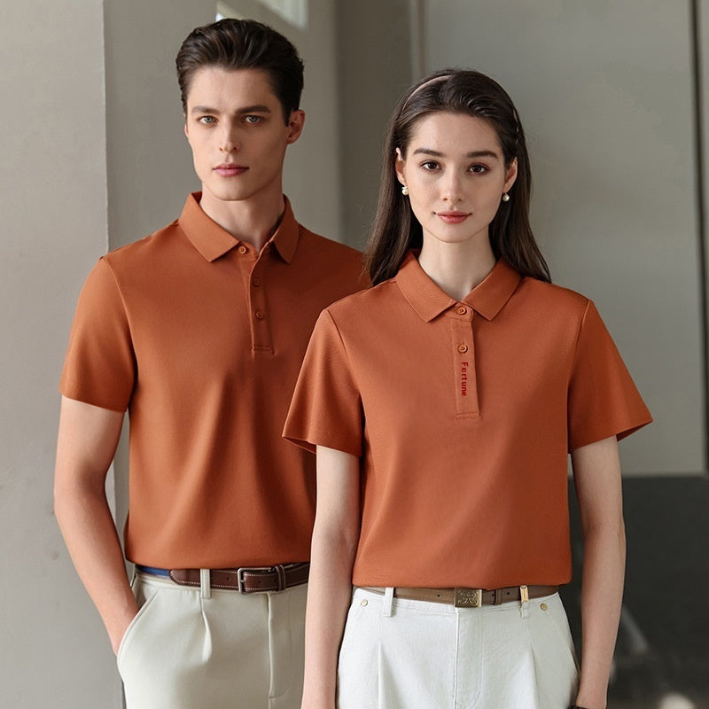 High-end 7A Antibacterial Premium Shirt 9 Mercerized Cotton Short Sleeve