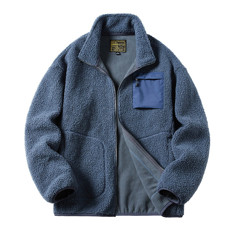 Mens Cardigan Fleece Outdoor Polar Fleece Jacket