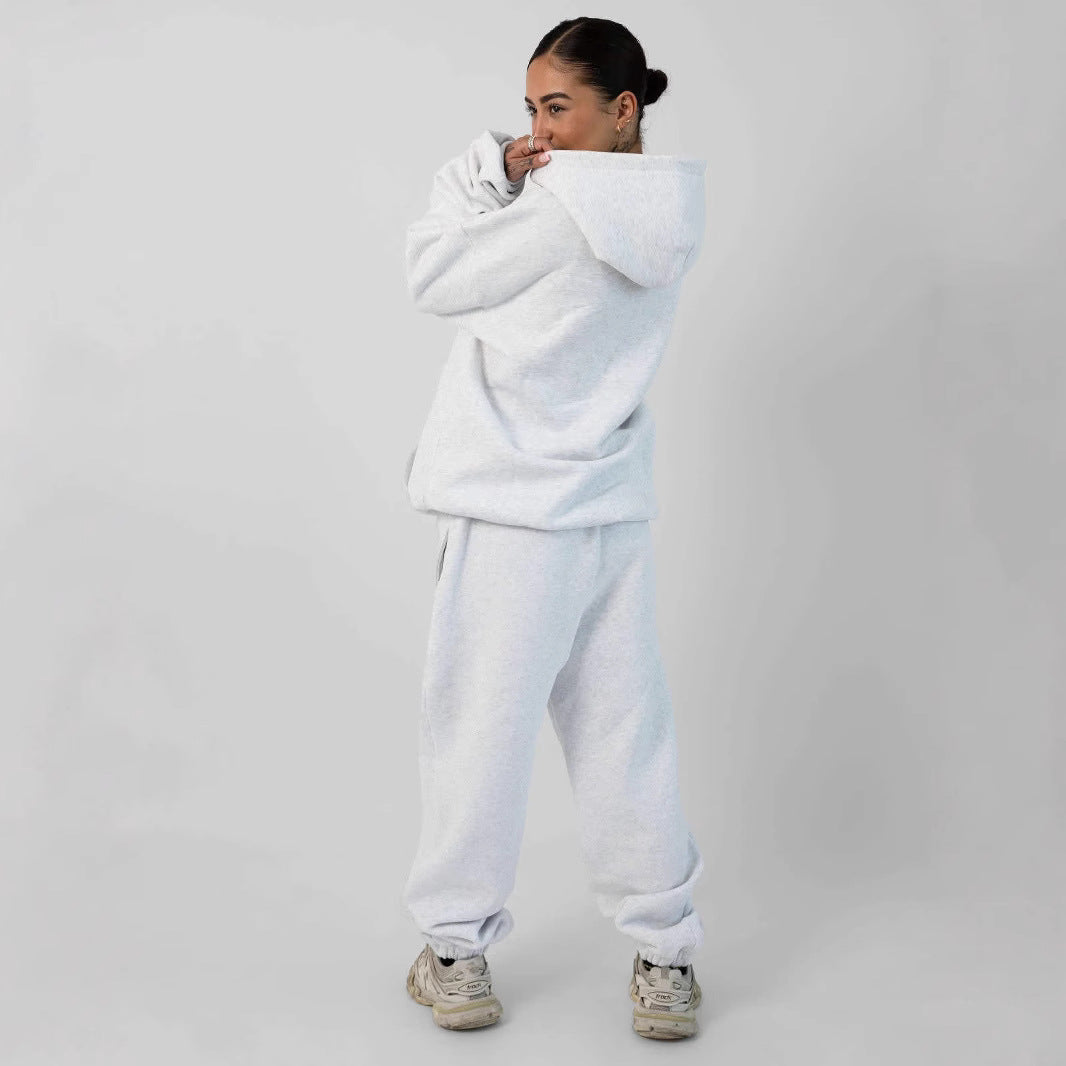 Couples Hoodie And Casual Loose Sweatpants Set