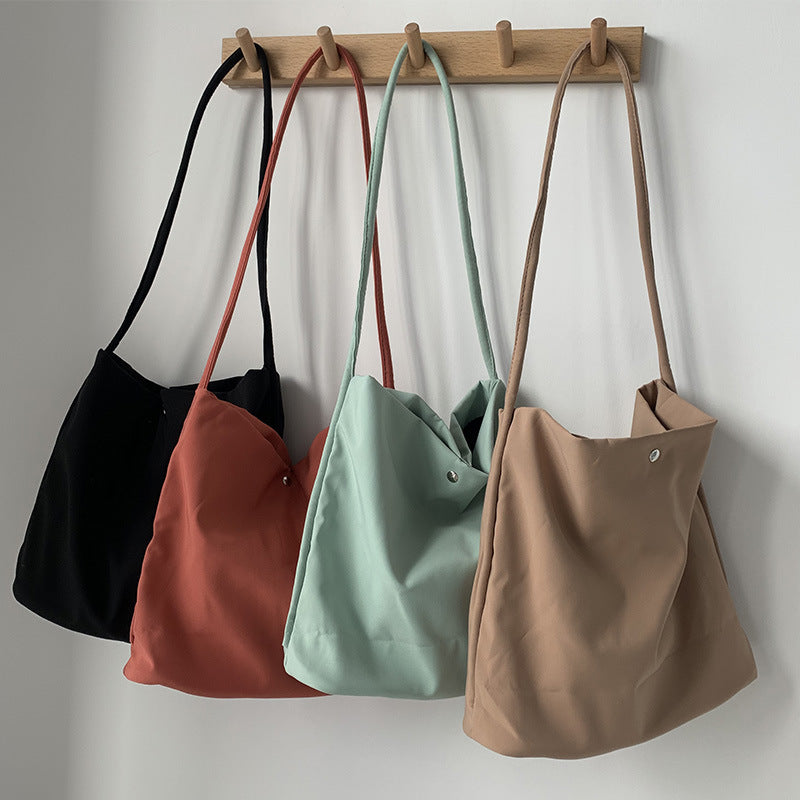 Simple Solid Color Nylon Canvas Bag