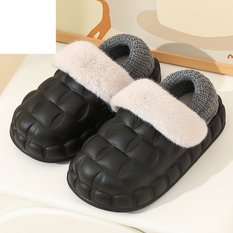 Removable And Washable Cotton Slippers Women's Autumn And Winter Bag Heel