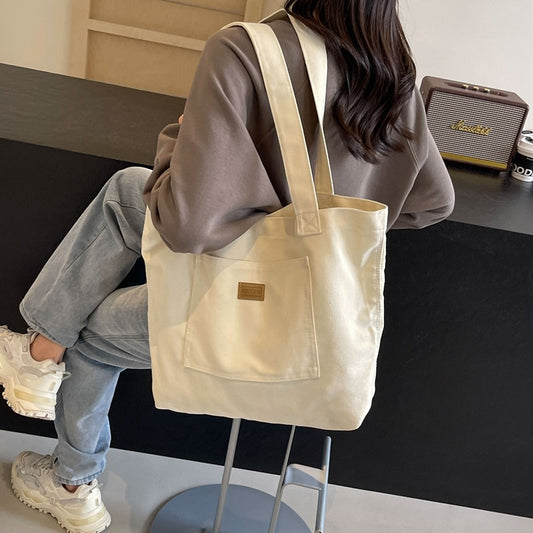 Casual One-shoulder Large Capacity Class Commuter Hand Carrying Canvas Bag