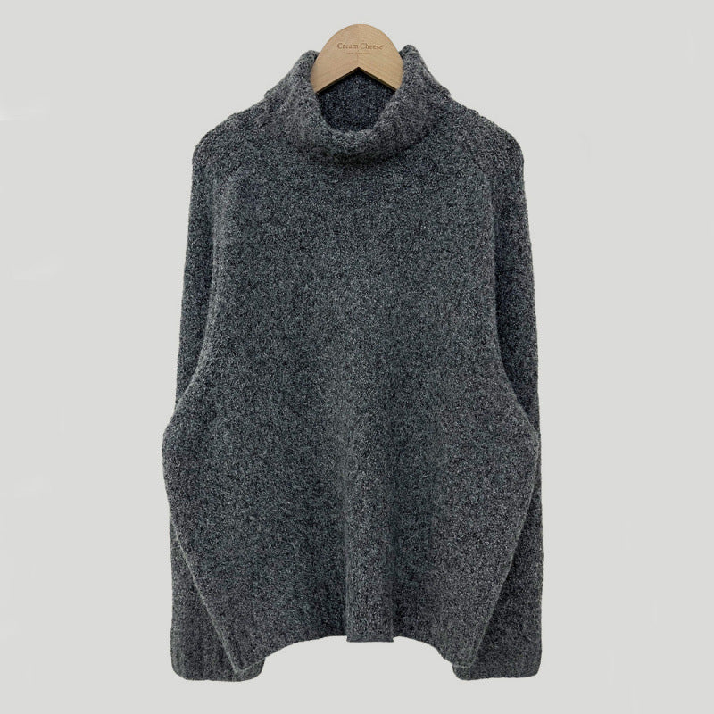Retro Turtleneck Warm Pullover Bottoming Sweater Loose Outer Wear