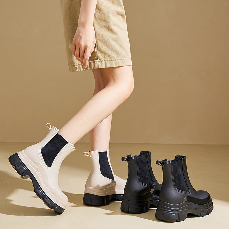 New Martin Rain Boots With Thick Soles Made Of Waterproof Plastic