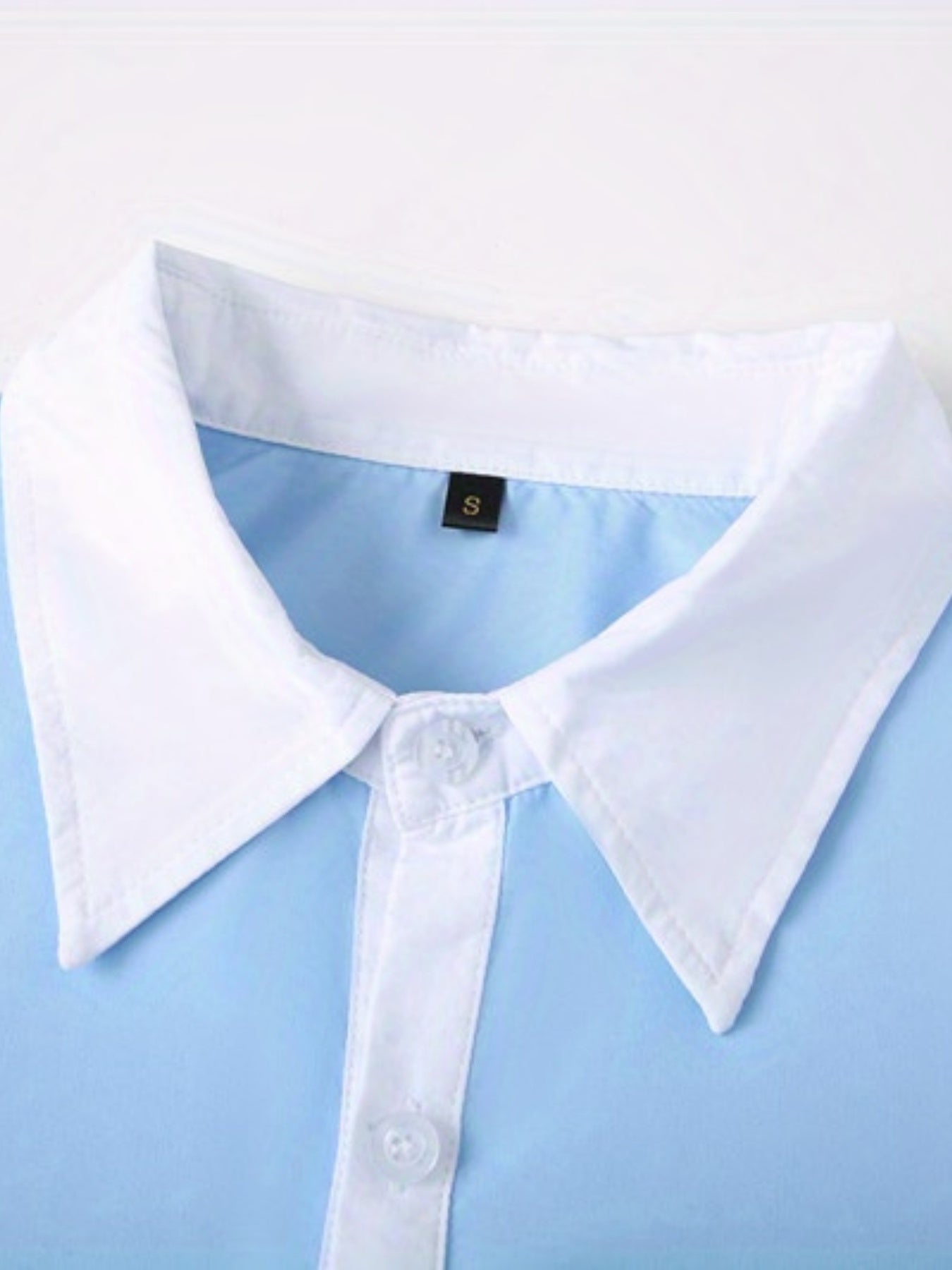 Stylish Business Shirt For Teenagers And A Long-sleeved Shirt With Contrasting Colors