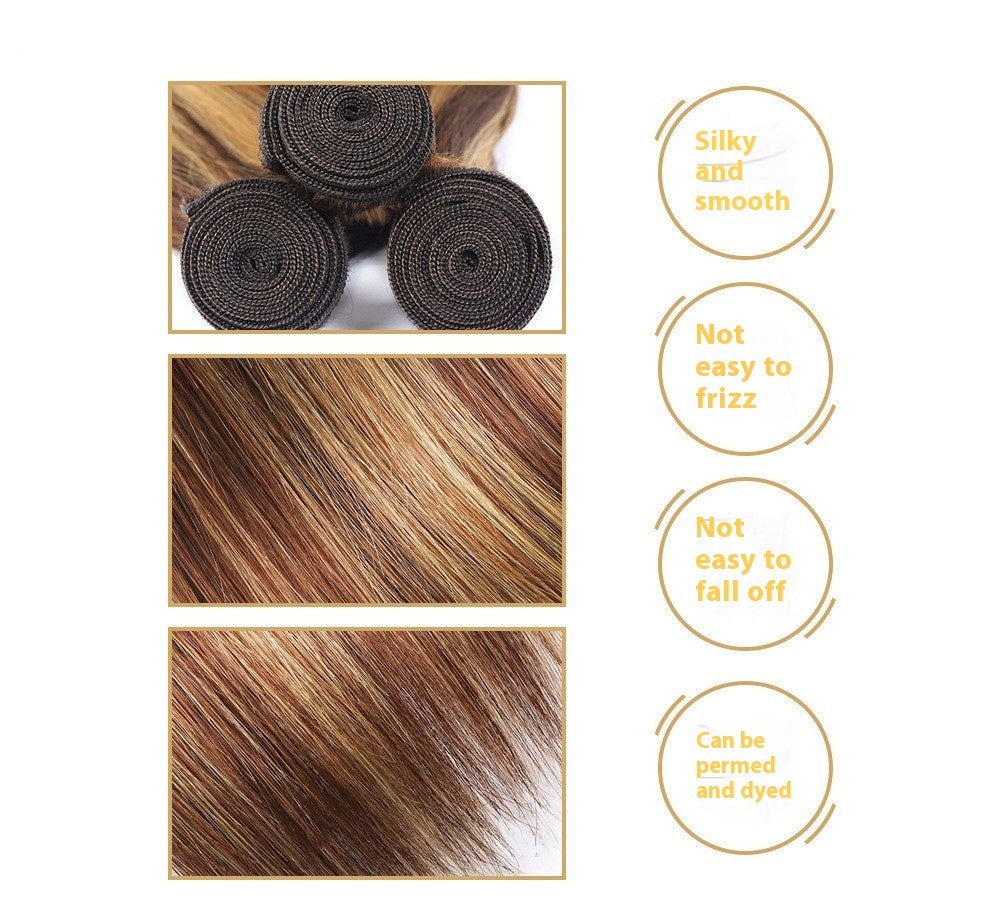 Wig Real Person Piano Color Hair Curtain