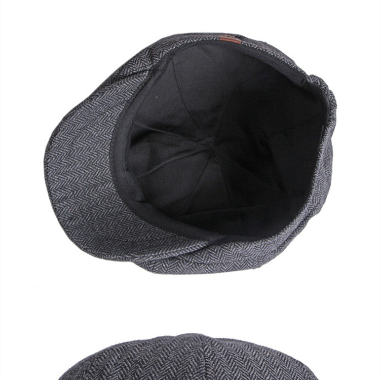 British Retro Octagonal Hat Men's Literary Leisure