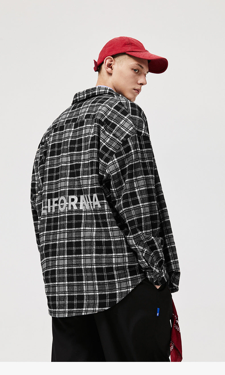 Men's Heavy High Street Brushed Plaid Shirt