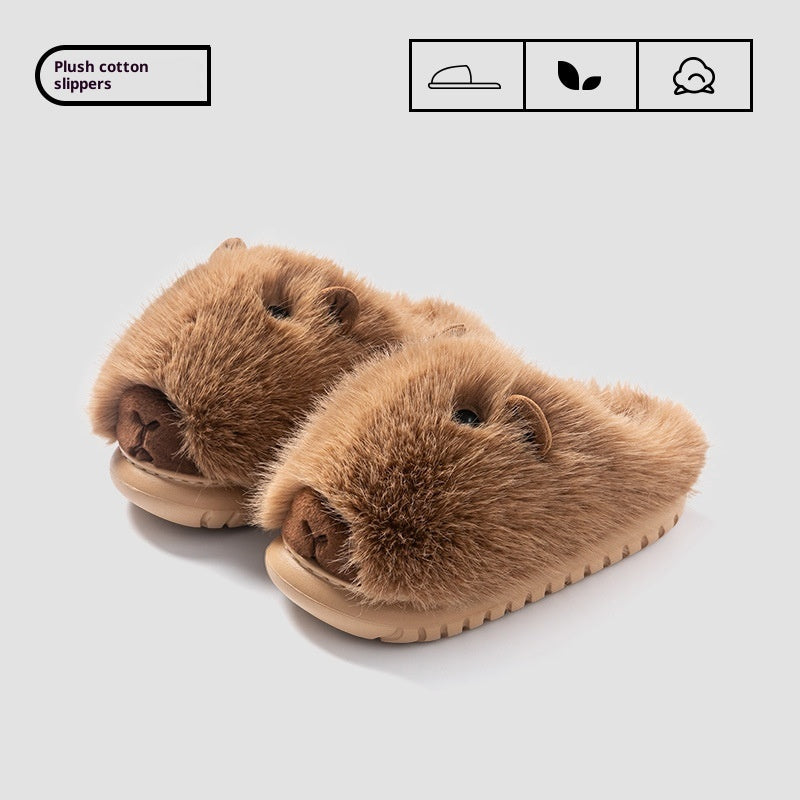 Autumn And Winter Fashionable Cartoon Plush Slippers