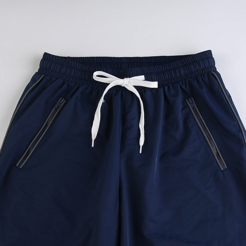 Elastic Lace Up High Waist Loose Casual Trousers