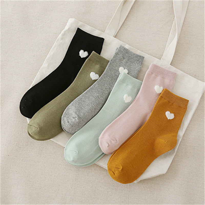 Women's Versatile Feather Yarn Love Cotton Socks