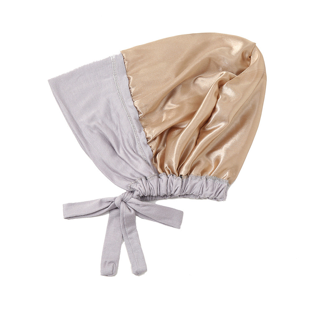 Women's Fashion Simple Mercerized Cotton Elastic Elastic Lace-up Ethnic Headscarf