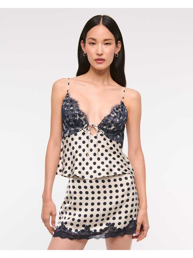 Hollow Lace Sling Spaghetti-strap Camisole Top Shirt