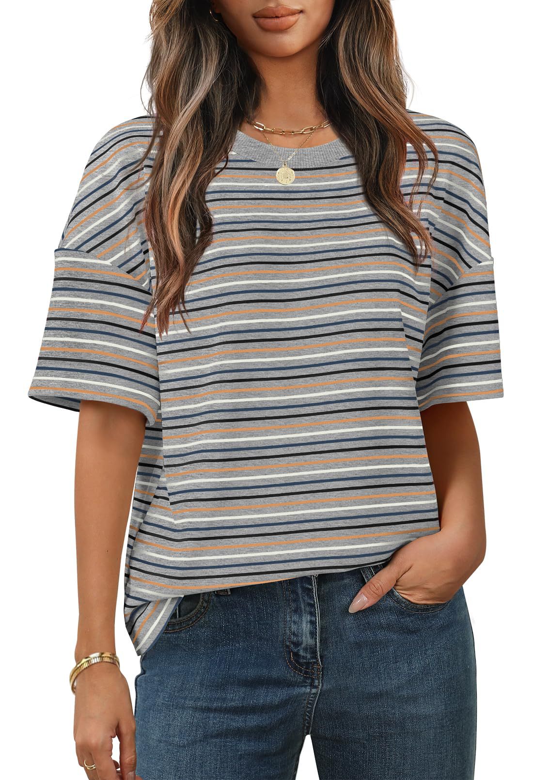Fashion Casual All-matching Comfortable Short Sleeve Round Neck T-shirt