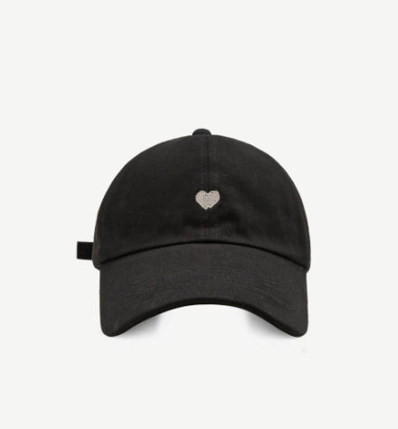 Preppy Style Love Embroidery Ponytail Half Topless Hat