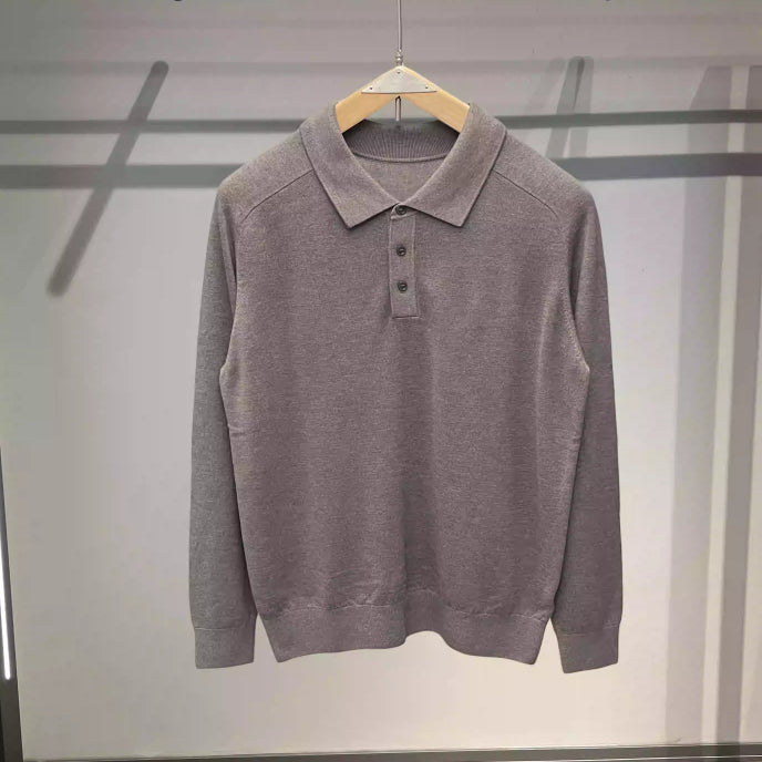 Men's Long-sleeved Sweater Lapel Comfortable Sweater