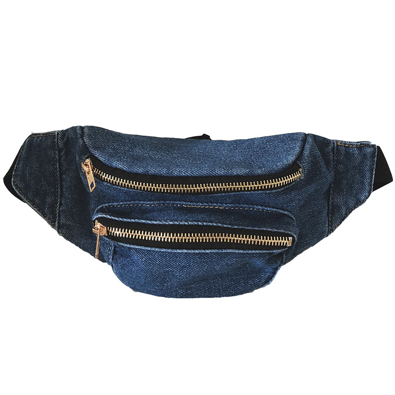 Old Washed Denim Chest Bag Women's Messenger