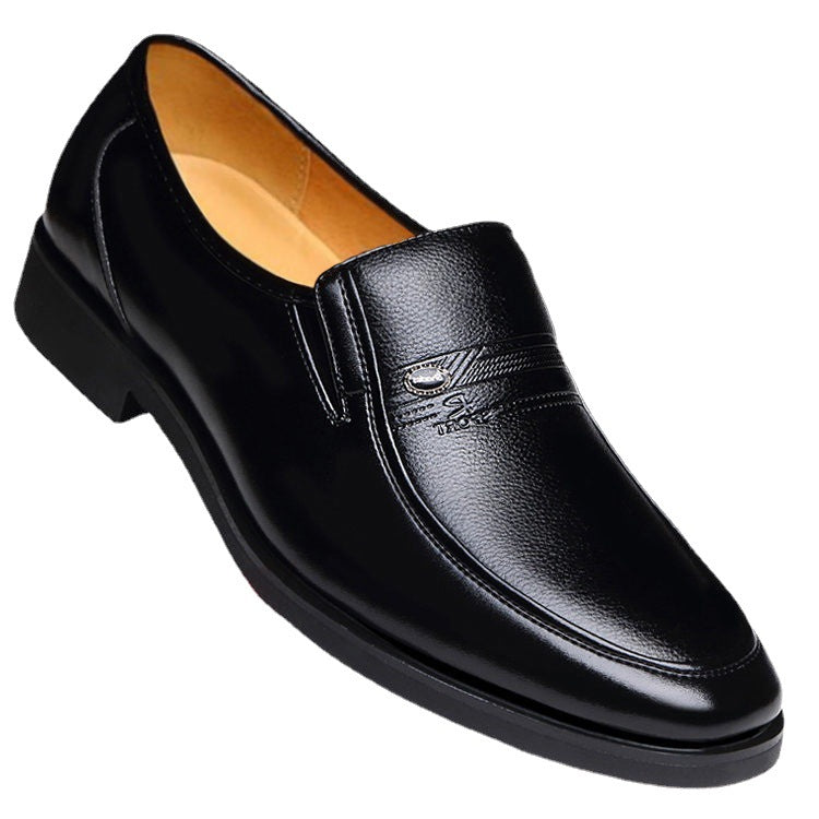 Men's Leather Shoes Breathable Hollow Sandals Middle-aged And Elderly Men's Shoes