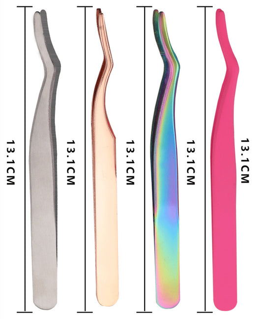 Stainless Steel Eyelash Curler Aid Tweezers