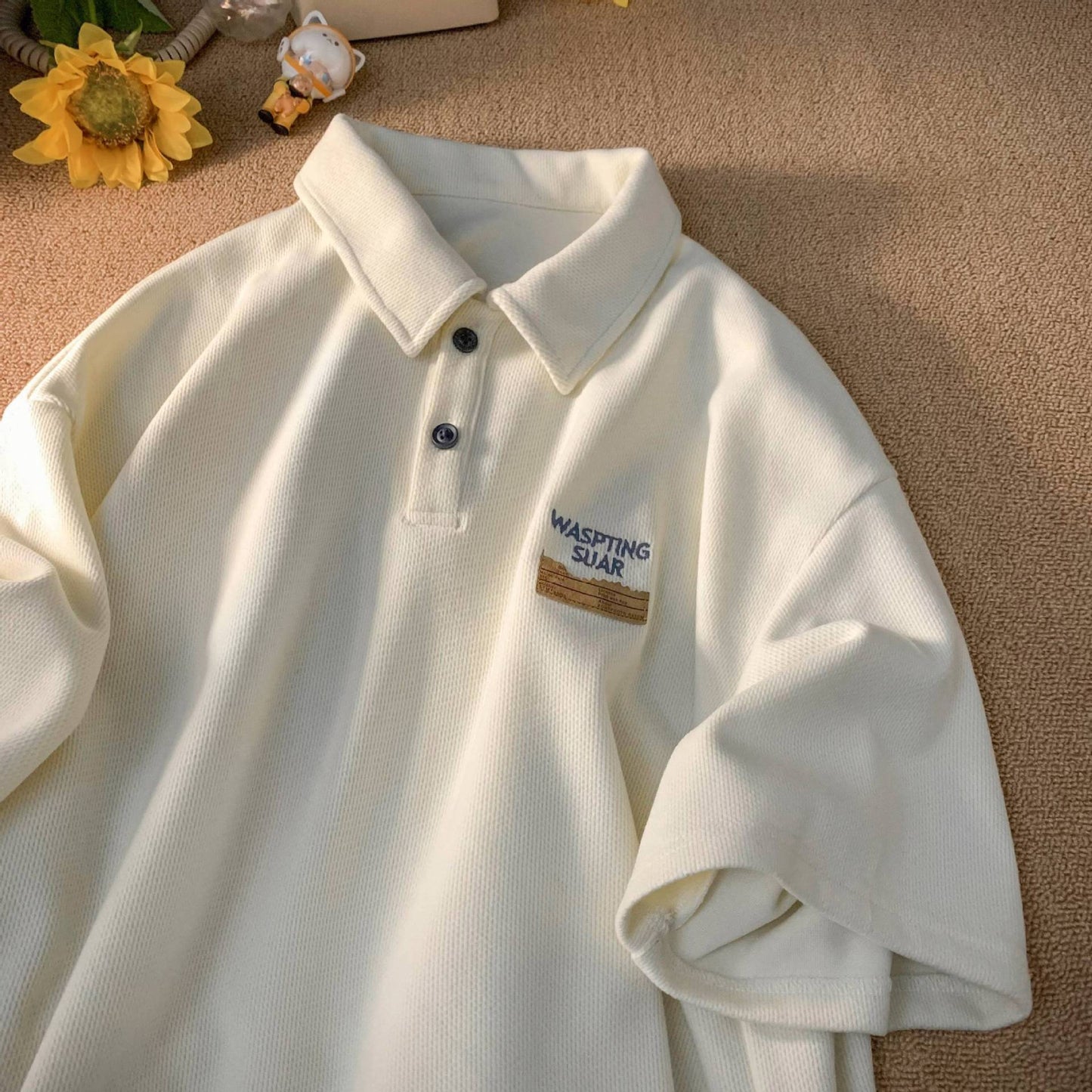 American Retro Polo Shirt Men's Short Sleeve