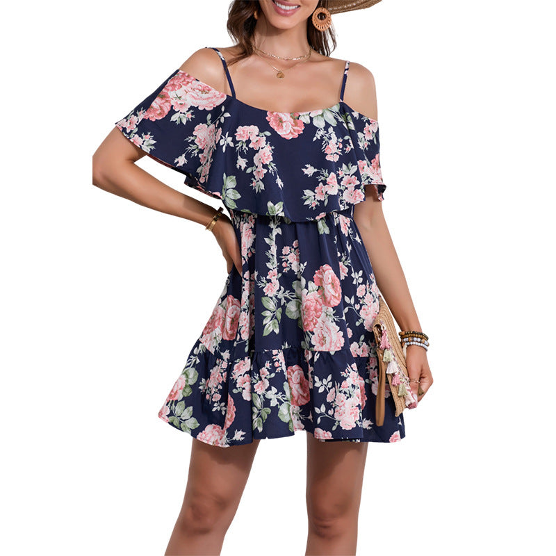 Chiffon Printed Light-luxury Niche Dress