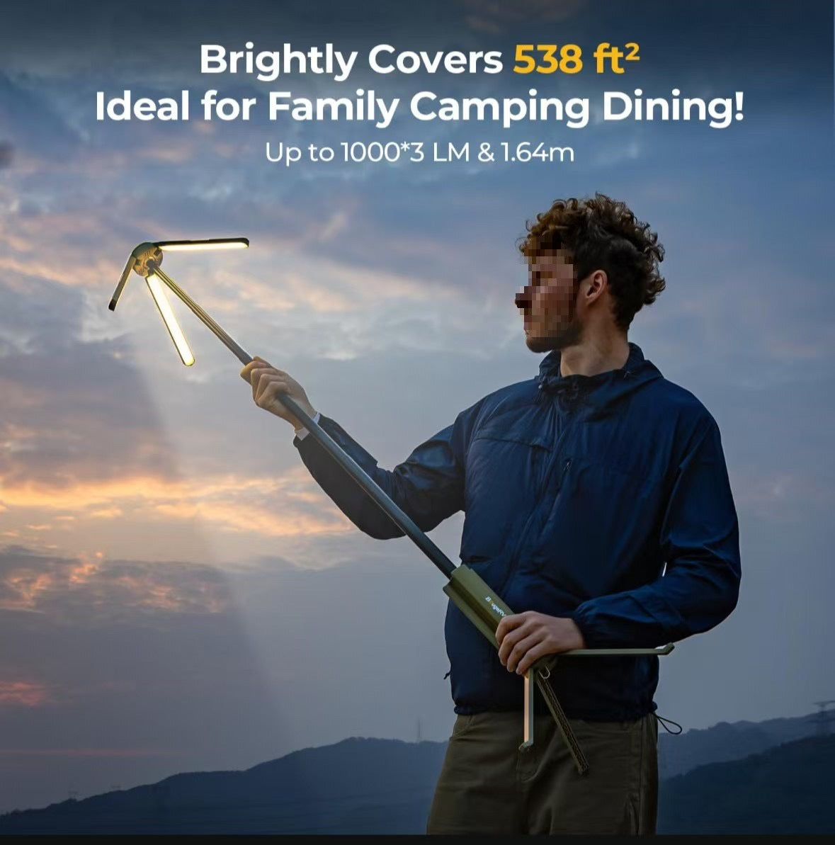 Comes With Tripod Outdoor Telescopic Folding Camping Lantern Portable