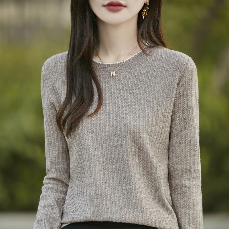 Women's Round-Neck Andy Fleece Pullover All-Match Sweater