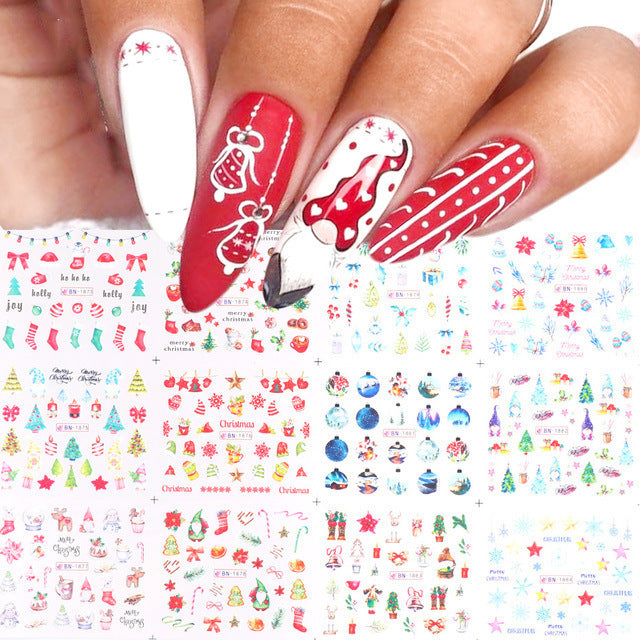 Cartoon Animal Nail Beauty Water Printing Stickers