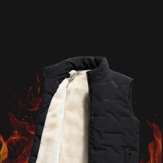 Autumn And Winter Fleece-lined Thickening Stand Collar Cotton Vest