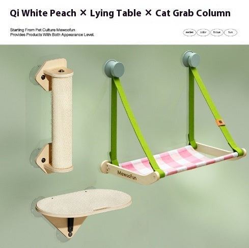 Meow Hu Wang Is Also Cat Scratch Trees Not Covering An Area Of Glass Wall