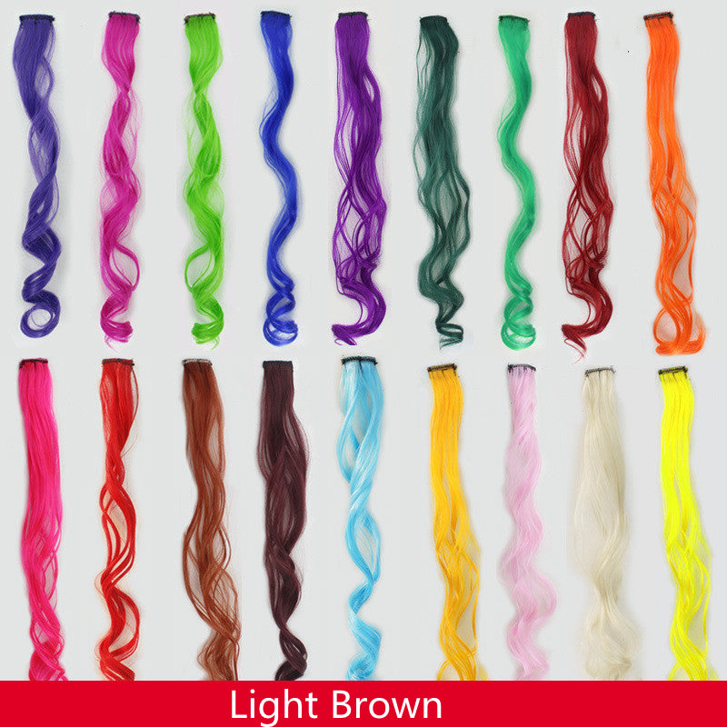 Hanging Ear Dyeing Piece, Wig Piece, Scheming Gradient Highlighting Wig, Color Hanging Ear Perm, One Piece Seamless Hair Extension