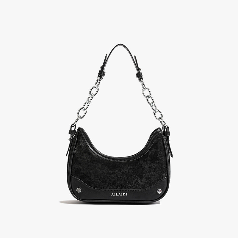 Women's Frosted Vintage Autumn And Winter Textured Shoulder Messenger Bag