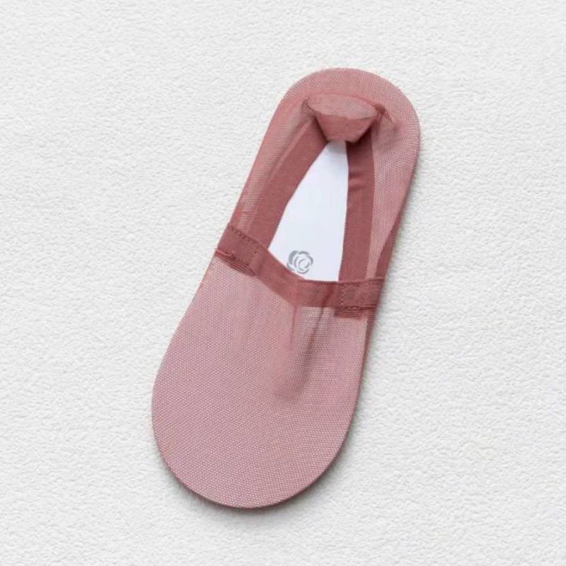 Women's Cotton Bottom Silicone Non-Slip Solid Color Boat Socks