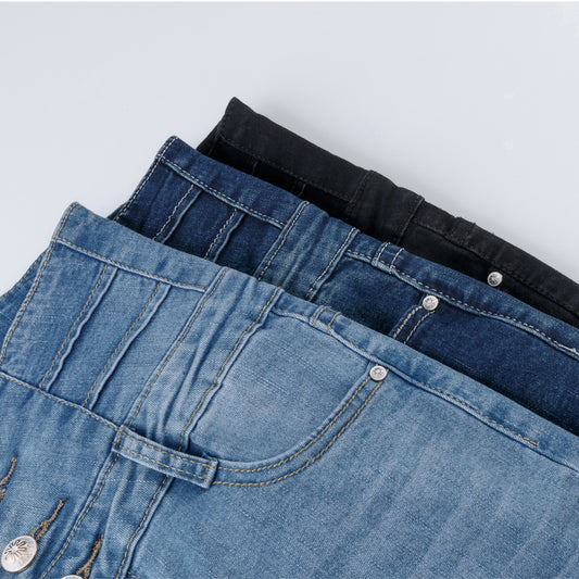 New High Waist Slim Fit Thin Stretch Women's Jeans