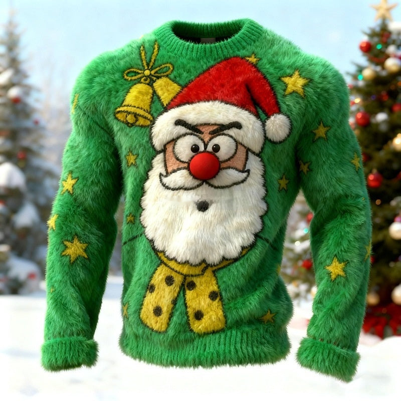 Christmas-themed Flannel Hoodie With Autumnwinter Prints