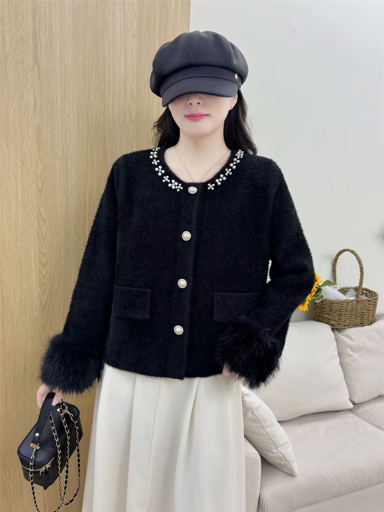 Chanel-style Knitted Cardigan Autumn New Arrival Women's Sweater Jacket
