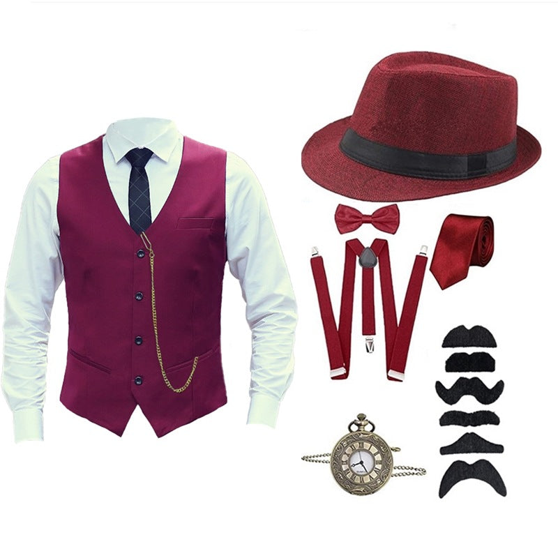 Herredragt Hip Hop Forlovelsesfest Cocktail Ærmeløs Slim Fit