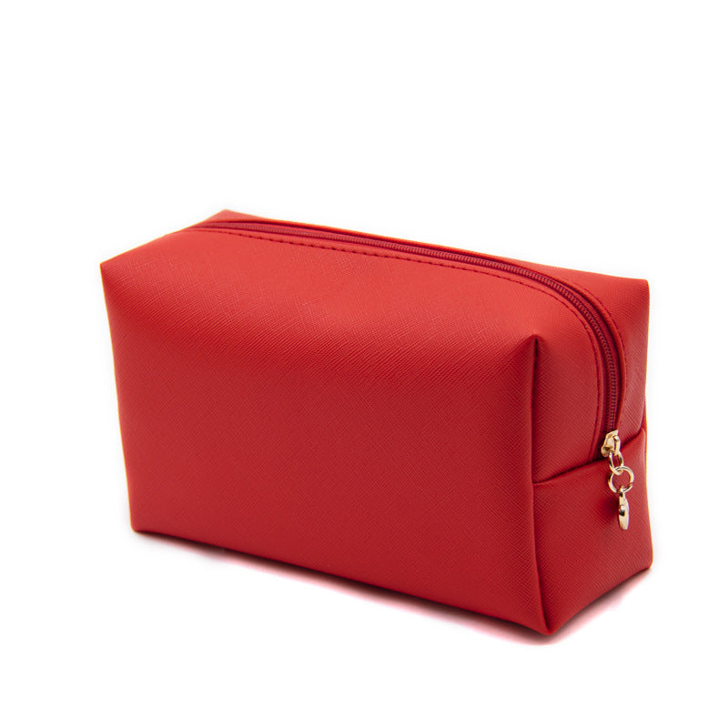 Large Capacity Cosmetic Bag Leather Ladies Pu