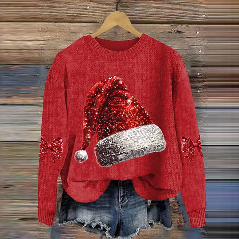 Juleinspireret Elg Ny Digital 3D Rundhalset Sweater