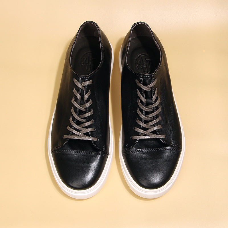 Horse Skin Washed Vintage Casual Leather Shoes