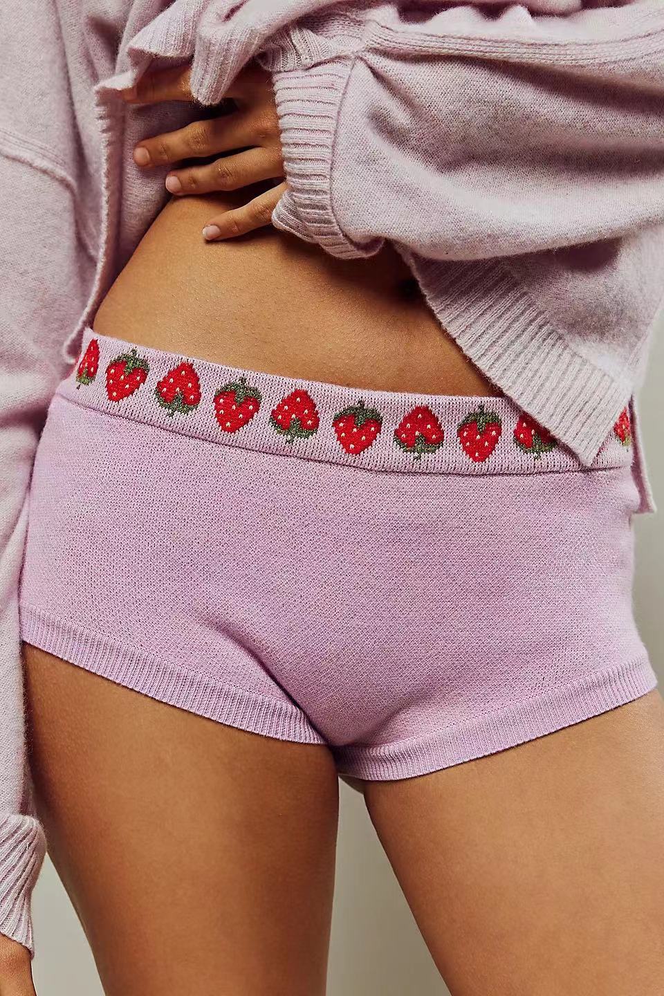 Women's Knitted Bottoming Skinny Low Waist Sports Shorts