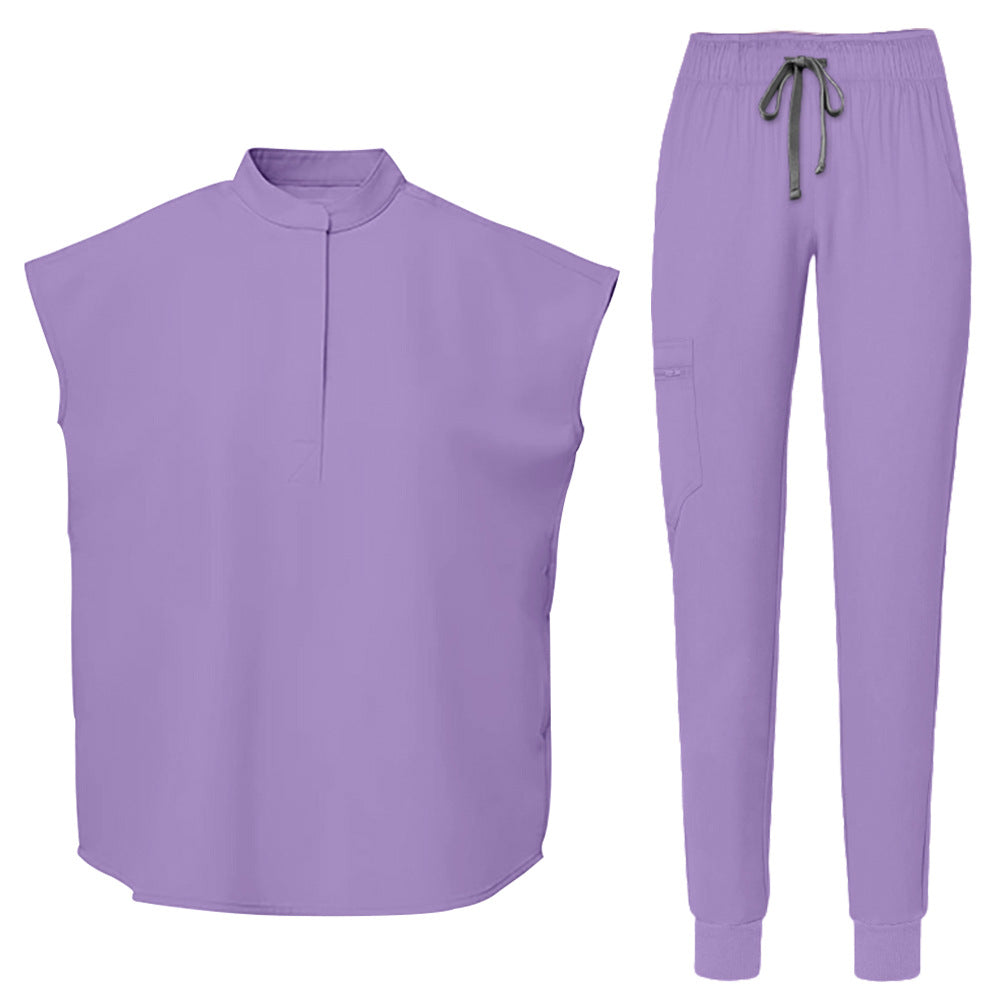 Women's Fashionable Workwear With A Stand-up Collar And Large Cuffs