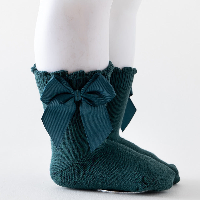 Big Bow Little Princess Cotton Socks Popular In Europe And America
