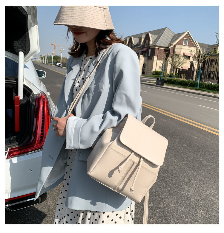 New Backpack Soft Leather Versatile Mini Small