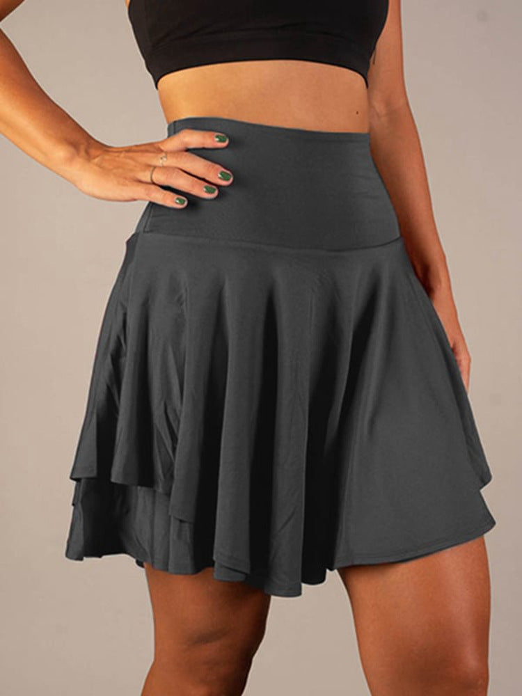 Tutu High Waist Belly Contracting Running Short Skirt Anti-exposure Yoga Skirt