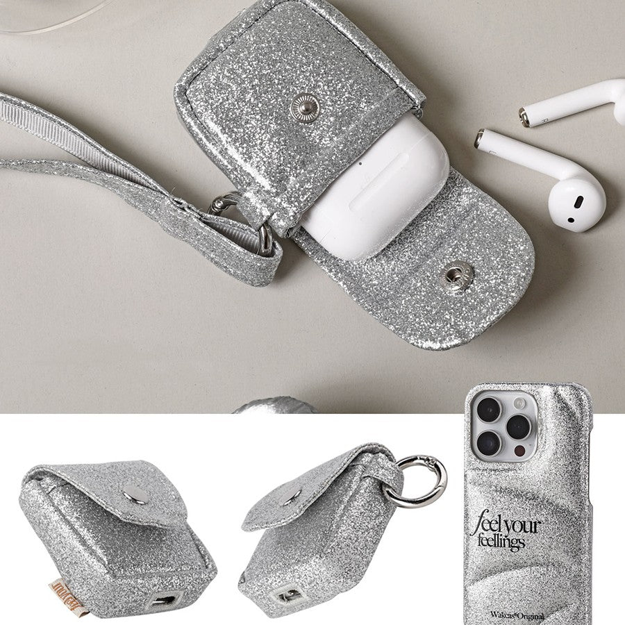 Simple And Niche Silver Wireless Headphone Case
