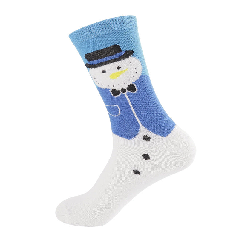 Santa Claus Elk Snowman Medium Tube Socks