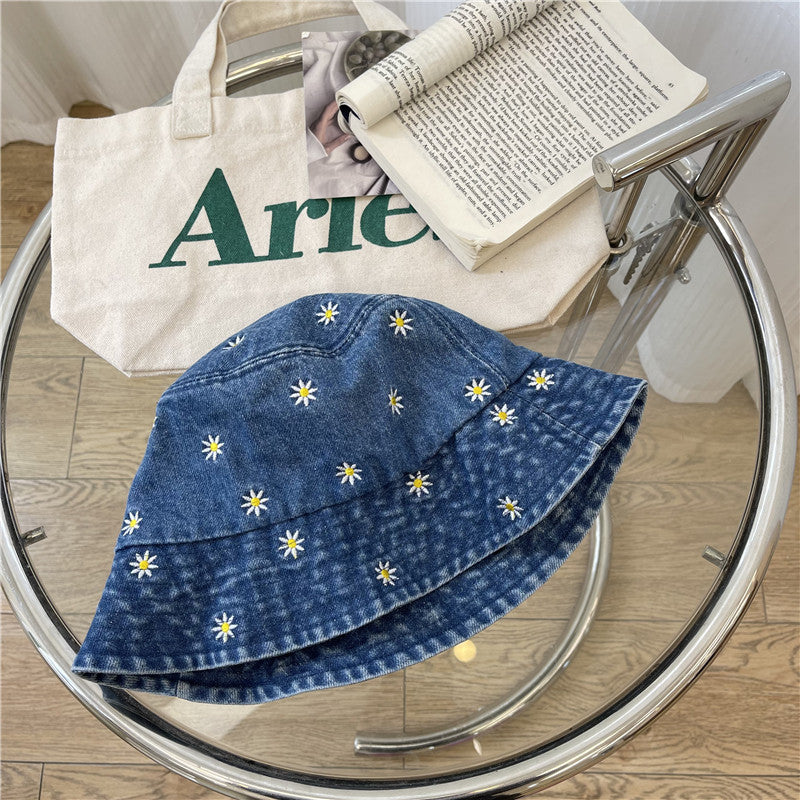 Japanese Style Little Daisy Flower Bucket Hat