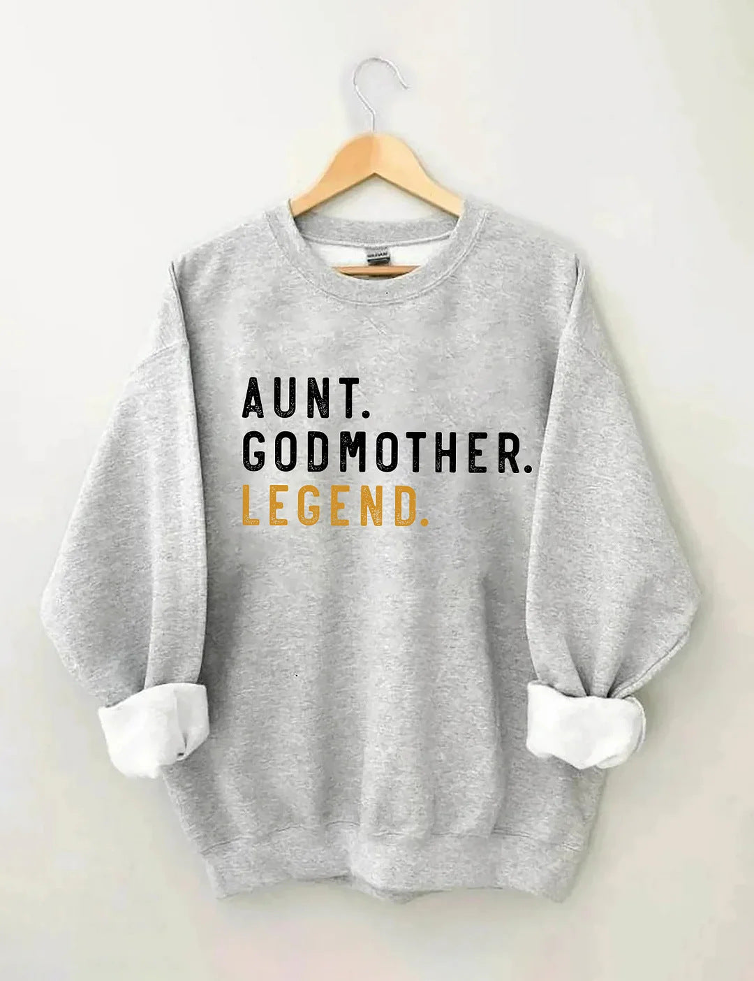 Women's Letter Printed Off-shoulder Round Neck Sweater