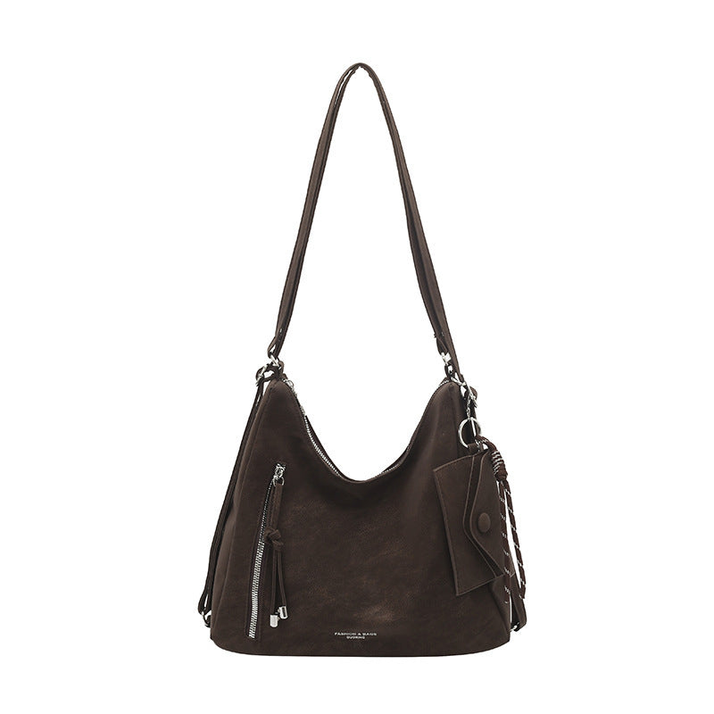 Retro Matte Relaxed-style Commuter Shoulder Bag